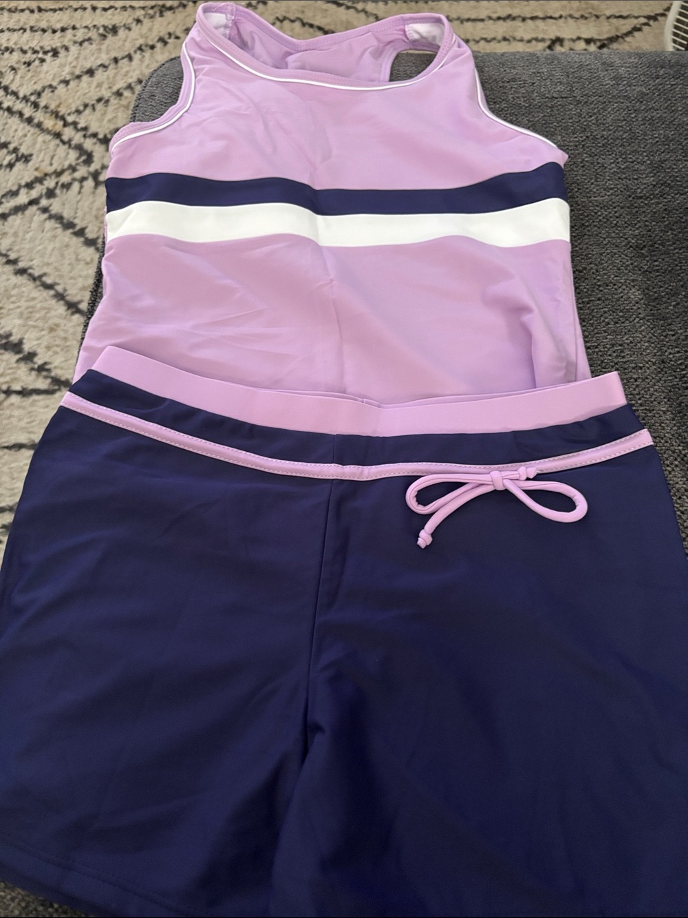 JerrisApparel Little Girls' Summer Two Piece Boyshort Tankini Kids Swimsuit